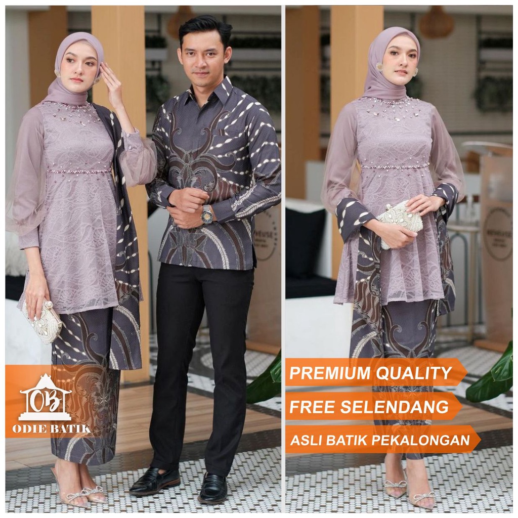 KEMEJA COUPLE EID WEDDING CLOTHES, LATEST COUPLE BATIK, MODERN Womens KEBAYA SHIRT, AMANDA BATIK