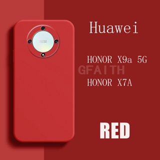 ใหม่ เคสโทรศัพท์ซิลิโคน TPU แบบนิ่ม สีพื้น สีดํา สีชมพู สีเขียว สําหรับ Huawei HONOR X9a 5G X7A 2023 HonorX9a HONORX7A