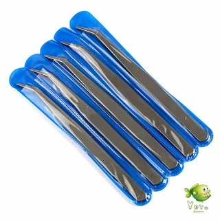 YOYO คีบหนีบสแตนเลส คีมหนีบอเนกประสงค์ มี 2 แบบ ปากคีบงอ ปากคีบแหลม Stainless steel tweezers