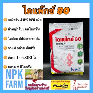 ไดแพ๊กซ์ อะมีทรีน 80 WG สูตรเม็ด อามีทรีน ขนาด 1 กิโลกรัม กำจัดหญ้าใบแคบ ใบกว้างในอ้อย ส้ม สับปะรด กาแฟ กล้วย มันฝรั่ง