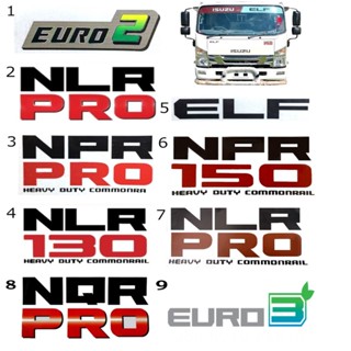 สติกเกอร์โลโก้สัญลักษณ์ J12S04 ISUZU NPR PRO MARK NPR PRO NLR PRO NLR PRO HDC NLR 130 HDC NPR PRO HD EURO 2 ELF