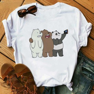 ✸﹉เสื้อยืดพิมพ์ลายหมี Bare Bears