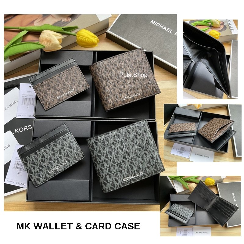 กระเป๋าสตางค์พร้อมที่ใส่บัตร Mk Men Set Wallet and Card Case Michael