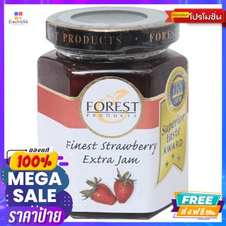 Forest (ฟอร์เรสท์ โปรดักส์) ฟอร์เรสท์ โปรดักส์ แยมสตรอว์เบอร์รี่ 220 ก. Forest Strawberry Jam 220 g.แยม