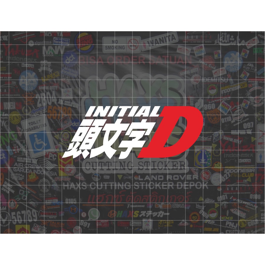 Initial D Cutting Sticker ขนาด 8 ซม. สําหรับรถจักรยานยนต์