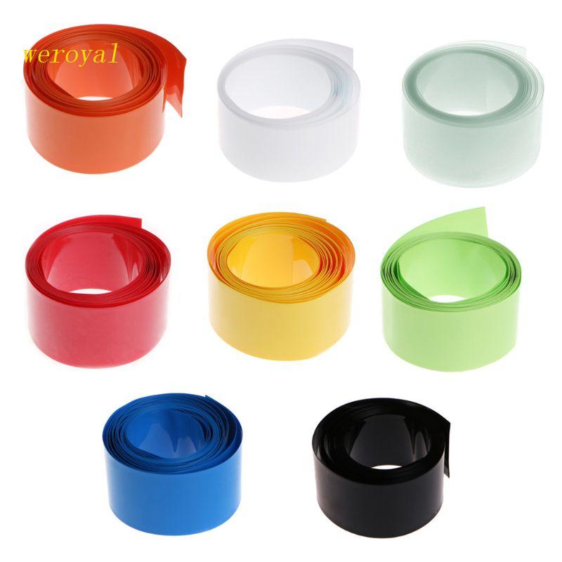 Weroyal ชุดท่อหดความร้อน PVC 2 เมตร สําหรับ 18650 18500 Flat Round 18.5 ม.