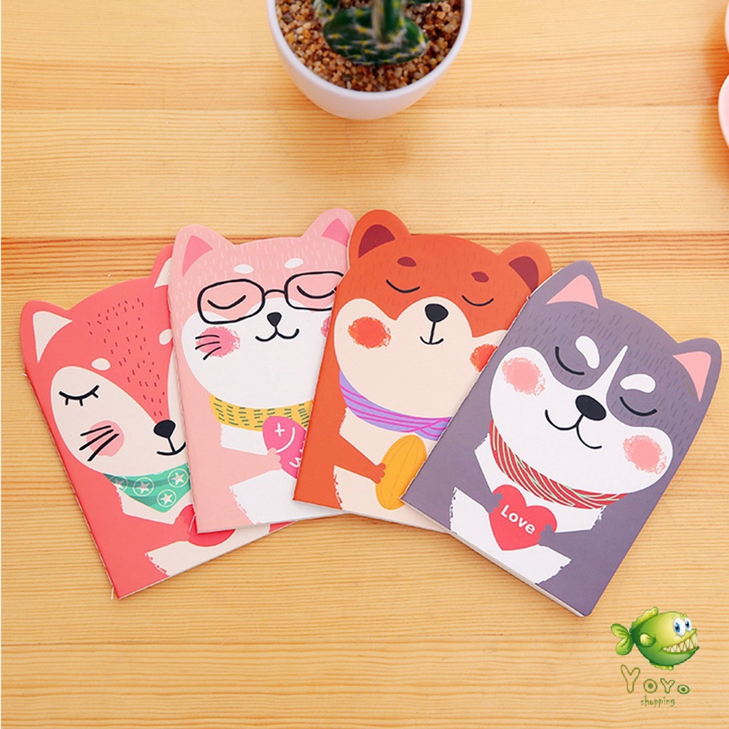 YOYO สมุดโน๊ต ทรงหน้าสัตว์น่ารัก จดศัพย์ จดบันทึกแบบเส้น จัดส่งคละลาย Cartoon notebook - รูปที่ 6