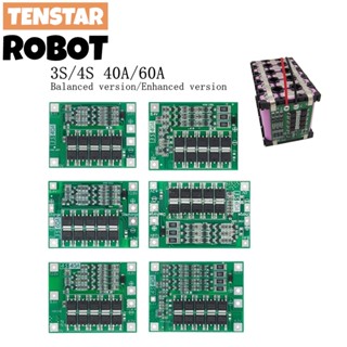 บอร์ดป้องกันที่ชาร์จแบตเตอรี่ลิเธียม 3S 4S 40A 60A Li-ion 18650 BMS สําหรับสว่านมอเตอร์ 11.1V 12.6V 14.8V 16.8V