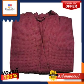 Bathrobe ชุดคลุมอาบน้ำ MS HOTEL รุ่น Waffle ขนาด Free Size สีแดงWaffleSizeFreeSizeRed