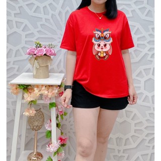 [S-5XL]ผ้าฝ้าย 100% เสื้อยืด พิมพ์ลาย RABBIT BARONGSAI ปีใหม่จีนน่ารัก สําหรับผู้ชาย และผู้หญิง