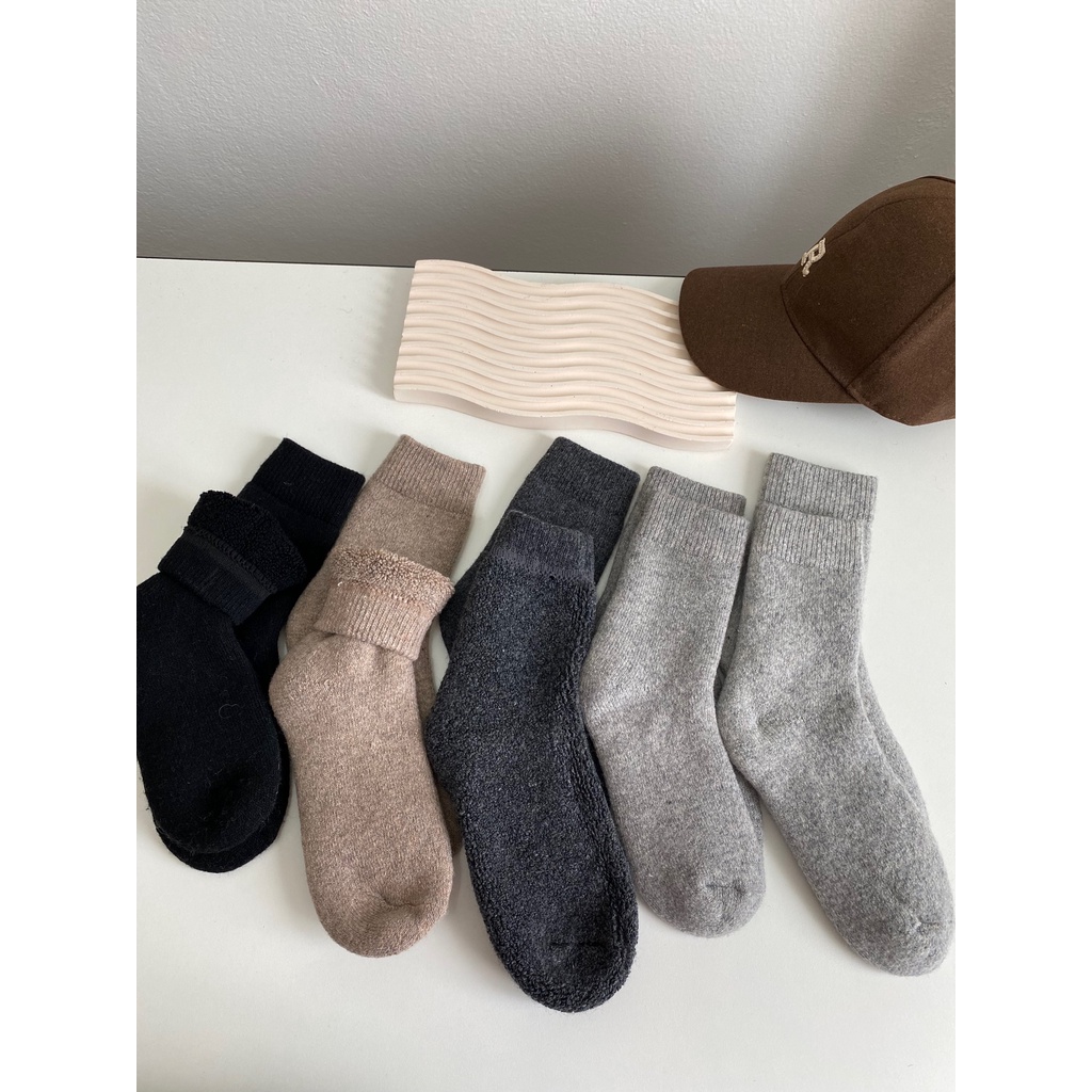 ถุงเท้าวูล บุขน รหัส WT002 ผู้ชาย ผสมขนแกะ wool 30% ถุงเท้ากันหนาว ฟรีไซส์ สำหรับเท้าเบอร์ 38-46 - รูปที่ 3