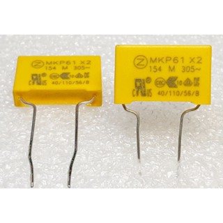 ZXE MKP61  0.15uf 154 150nf 305V AC Metallized Polypropylene Film MKP X2 Capacitor ตัวเก็บประจุ คาปาซิเตอร์