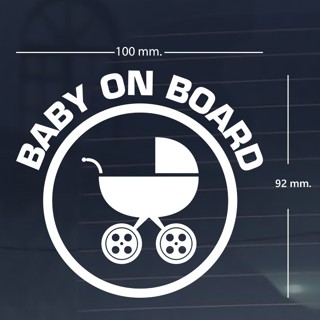 สติ๊กเกอร์BABY ON BOARDสะท้อนแสง