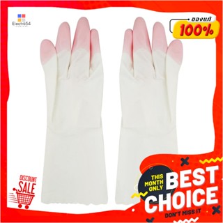 PVC ถุงมือ PVC SHALDAN SIZE M สีขาว/ชมพูPVC GLOVES SHALDAN SIZE M WHITE/PINK