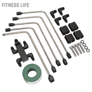 Fitness Life Complete Coolant Crossover Steam Vent Kit สแตนเลสสำหรับเครื่องยนต์ LS1 LS2 LS3 LS6 LS7 LSX