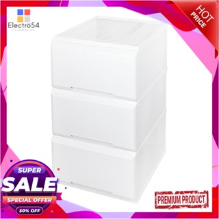 3 ตู้ลิ้นชัก 3 ชั้นทึบ STACKO GARDEN 40x50x69 ซม. สีขาว3 DRAWER STACKO GARDEN 40X50X69CM WHITE