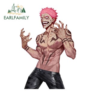 Earlfamily สติกเกอร์กราฟฟิก Jujutsu Kaisen 13 ซม. x 8.9 ซม. สําหรับติดตกแต่งรถยนต์ ตู้เย็น สเก็ตบอร์ด