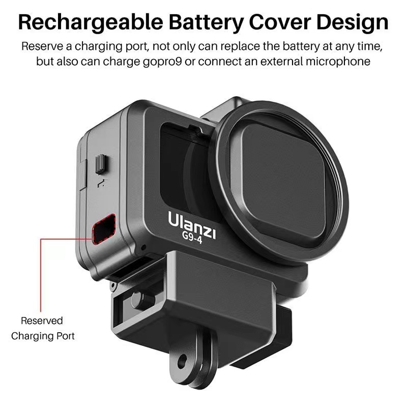 เคสกันกระแทก Ulanzi รุ่น G9-4 เคสพลาสติก ใช้สำหรับกล้องโกรโปร 9 อุปกรณ์เสริม GoPro