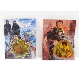 ของแท้  เซ็ต 2 ชิ้น พวงกุญแจโลหะ แฮร์รี่ พอตเตอร์ Set of 2 Harry Potter Harry Hermione Ron Takara Tomy Metal Keychain