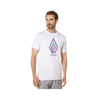 เสื้อยืดแขนสั้น ผ้าฝ้ายแท้ พิมพ์ลาย Volcom Shields Star สําหรับผู้ชาย