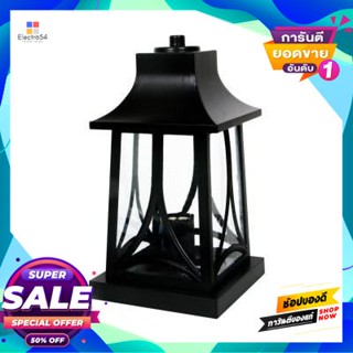 Lamp โคมไฟหัวเสาภายนอก (1xE27) LUZINO FOURSQUARE MAN รุ่น 0314-PF-B(BK) ขนาด 16.5 x 16.5 x 30.5 ซม. สีดำOutdoor Pillar L