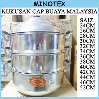 PENGUKUS 3 LAPIS 36CM CROCODILE STEAMER KUKUSAN CAP BUAYA / PERIUK KUKUS 36CM / KUKUSAN