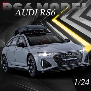 【ไม่มีกล่อง】โมเดลรถยนต์ โลหะผสมสังกะสี 1/24 Audi RS6 diecast jinlifang Matel Light and Sound ของขวัญวันเกิด สําหรับเด็กผู้ชาย 3 ปี