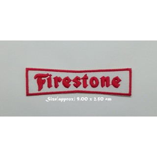 ตัวรีดติดเสื้อ Firestone Tire ตกแต่งเสื้อผ้า แจ๊คเก็ต Embroidered Iron on Patch  DIY