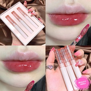 3ชิ้น/SET ขายดี lipstick Cappuvini Bubble บับเบิลแบร์ กระจกน้ํา หญ้า ชานม สีชา ลิปสติก ลิปกลอส เคลือบริมฝีปาก สีนู้ด ธรรมชาติ สไตล์เกาหลี สําหรับนักเรียน