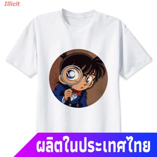 นักสืบโคนันเสื้อยืดถักฤดูร้อน Detective Conan T Shirt Men T Shirt Fashion T-shirt 100% Cotton Top Tees DetectiveZJ[