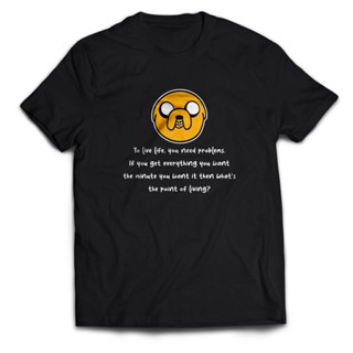 เสื้อยืด พิมพ์ลาย Jake The Dog Qutoes Words สําหรับผู้ชาย และผู้ใหญ่