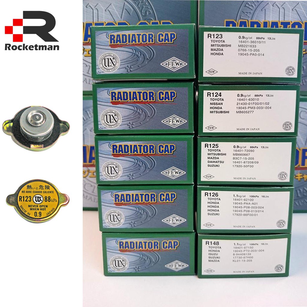 FEW JAPAN RADIATOR CAP R123 R124 R125 R126 R148