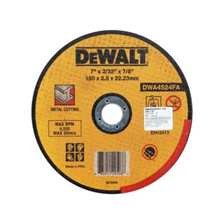 CUT-OFF แผ่นตัดเหล็ก DEWALT DWA4524FA-B1 7 นิ้วCUT-OFF WHEEL DEWALT DWA4524FA-B1 7IN