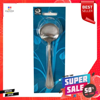 ทวินฟิชSpoon#Dot แพ็คช้อนซุปลายจุด6 คันTwinFishSoup Spoon#Dot 6 xPcs