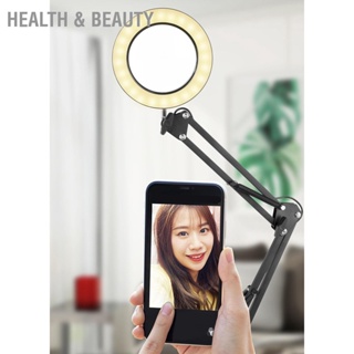 Health &amp; beauty 10X LED แว่นขยายโคมไฟ 110mm Tricolor Lighted Magnifier พร้อมที่หนีบสำหรับอ่านหนังสือเย็บปักถักร้อย 4.3in