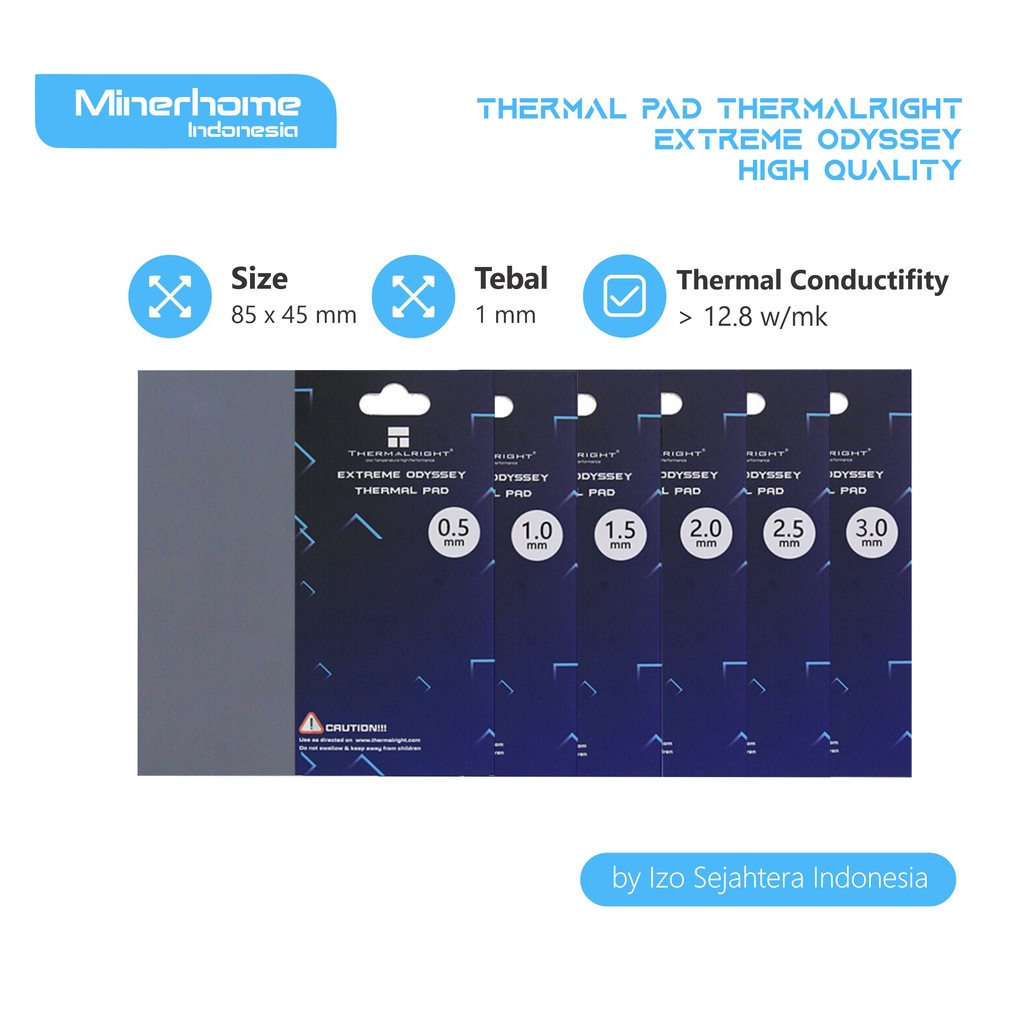 Thermalright Odyssey Thermal Pad 85 x 45 x 0.5/1/1.5/2/2.5/3 mm 12.8 W/mk คุณภาพสูง