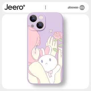 Jeero เคสไอโฟน เคสซิลิโคนนุ่มกันกระแทกน่ารักตลก เคสโทรศัพท์ Compatible for iPhone 14 13 12 11 Pro Max SE 2020 X XR XS 8 7 6 6S Plus พลัส HFF2337