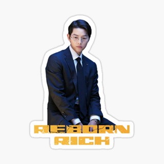 สติ๊กเกอร์กันน้ำ สติ๊กเกอร์ติดรถ แม่เหล็กติดตู้เย็น Reborn Rich ซงจุงกิ ชินฮยอนบิน SONG Song Joong Ki - REBR31