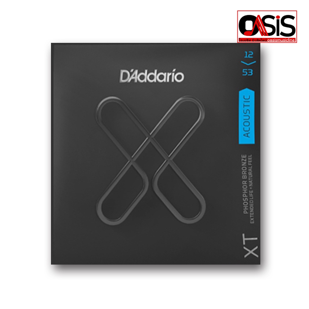 D'addario XTAPB1253 Acoustic แท้ 100%(ส่งทุกวัน) สายกีต้าร์โปร่ง เบอร์ 12 D'addario XT สายกีต้าร์โปร