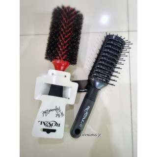 Royal boar bristal roll brush SET2 หวีไดร์กลมขนหมูชนิดขนแน่นพิเศษ ช่วยเพิ่มความเงางามให้เส้นผม