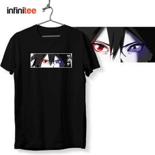 Infinitee Naruto Sasuke Uchiha Sharingan Anime Tshirt For Men Women in Black T Shirt Tops Shirt Top_08