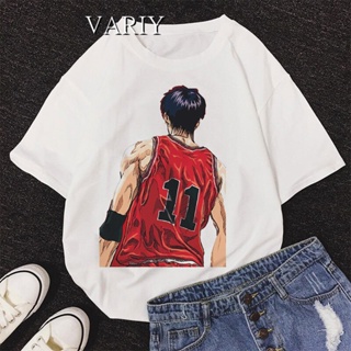 เสื้อยีด อะนิเมะเสื้อยืดกราฟิกผู้หญิงฮาราจูกุท็อปส์ซูสุนทรียศาสตร์ SLAM DUNK Tshirt 2021 แฟชั่นฤดูร้อนใหม่เสื้อยืดญ_09