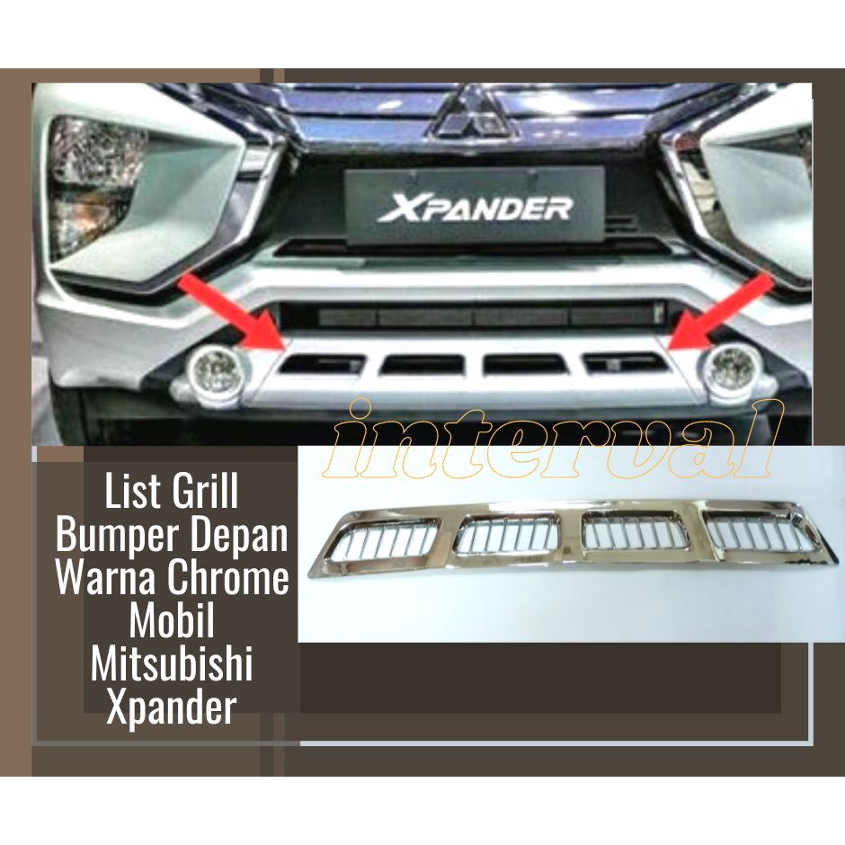 กระจังหน้ารถยนต์ โครเมี่ยม สําหรับ Mitsubishi Xpander Grille