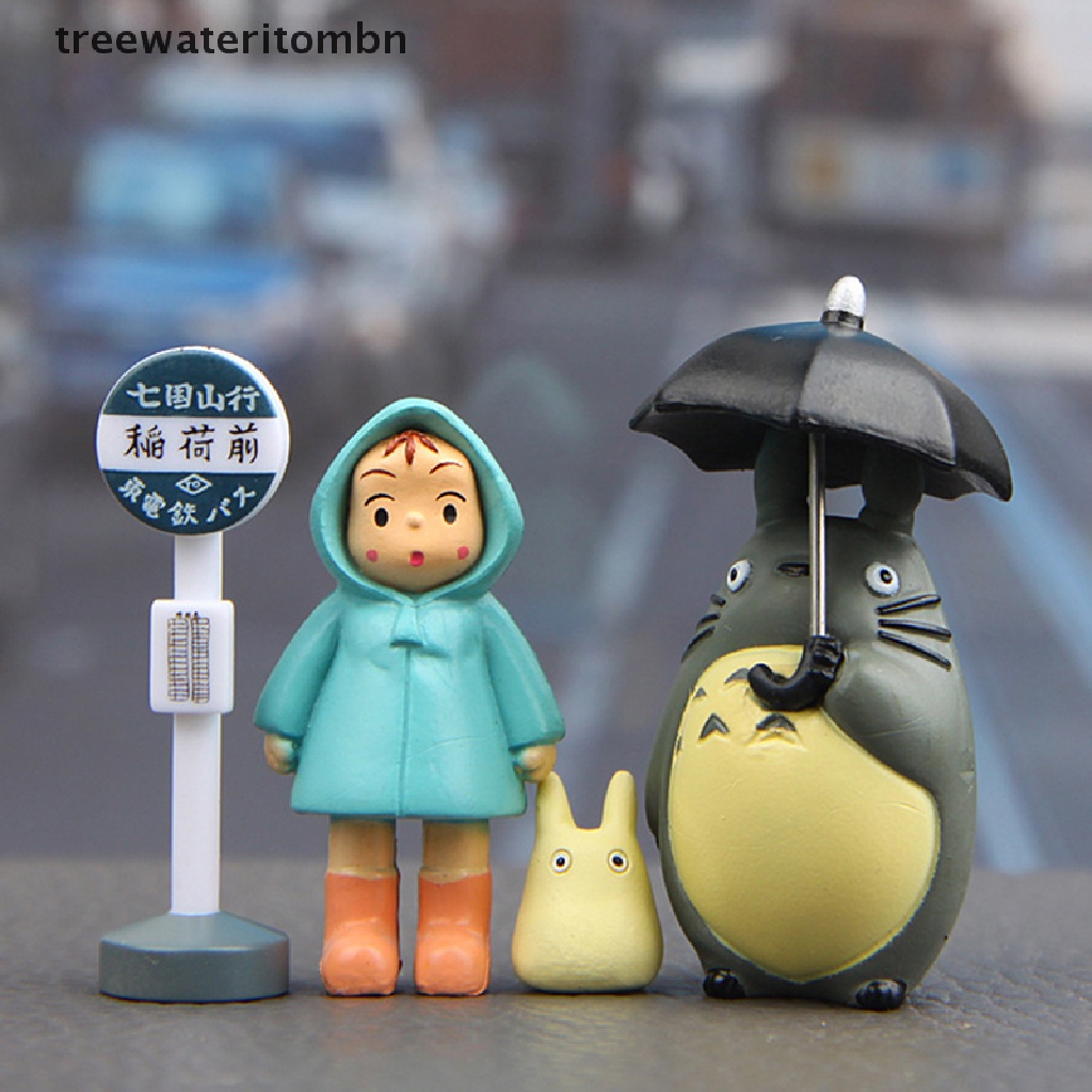 (Tt) ฟิกเกอร์อนิเมะ My Neighbor Totoro Hayao Miyazaki ขนาด 3-5 ซม. ของเล่นสําหรับเด็ก 4 ชิ้น ต่อล็อต
