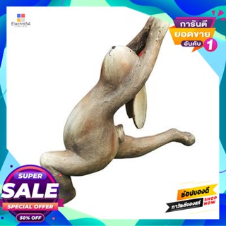 Statue รูปปั้นกระต่ายโยคะท่านักรบตกแต่งสวน รุ่น A801-209013 สีน้ำตาล Statue of Rabbit Yoga Warrior Posture Garden Decor