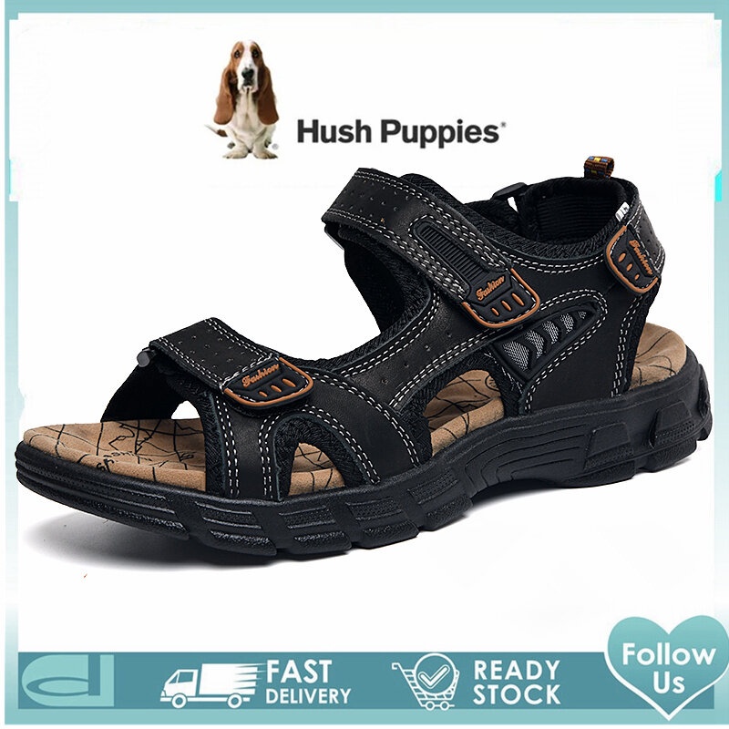 Hush Puppies รองเท้าแตะ รองเท้าชายหาด ขนาดใหญ่ สไตล์เกาหลี สําหรับผู้ชาย EU 45 46