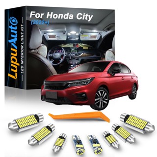 ไฟภายในรถยนต์ LupuAuto สำหรับ Honda City SV SV 2020 2021 2022 2023 C5W Canbus หลอดไฟ LED ในร่มโดมแผนที่ไฟท้ายรถชุดไฟอ่านหนังสือสีขาวน้ำเงิน