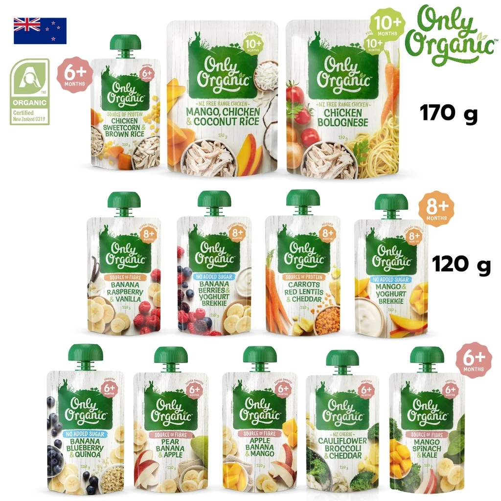 Only Organic อาหารเสริมสำหรับเด็ก ผลิตภัณฑ์ออร์แกนิค พร้อมทาน จากประเทศนิวซีแลนด์
