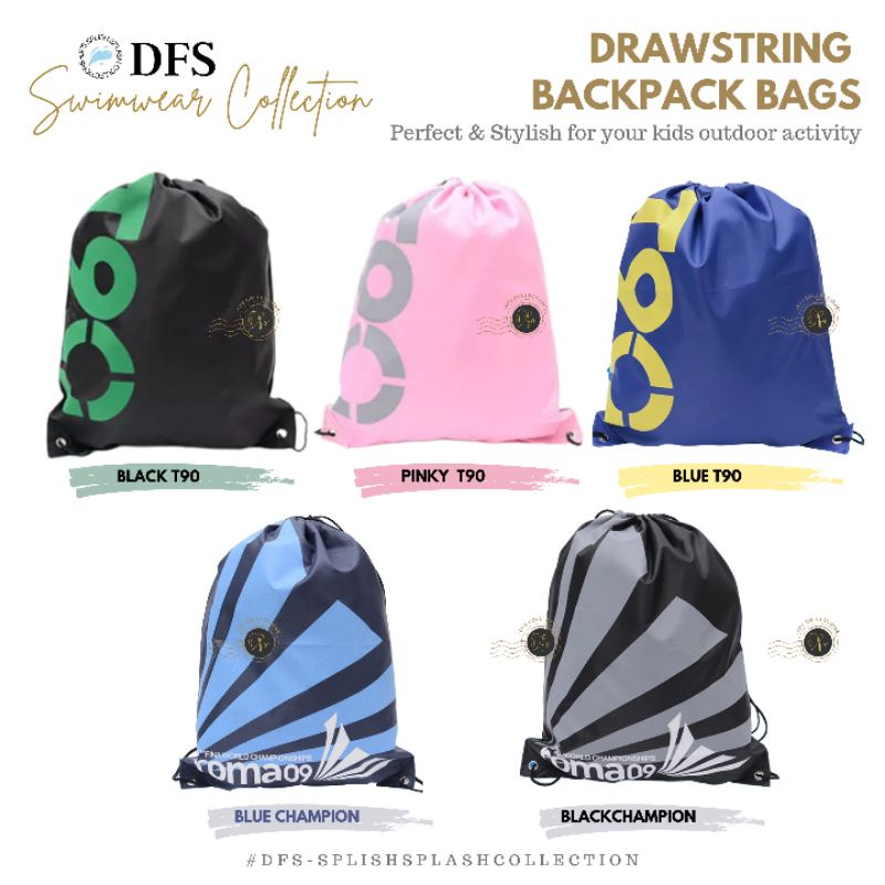KIDS DRAWSTRING BAGPACK - กระเป๋าจัดระเบียบเด็ก / กระเป๋าว่ายน้ําเด็ก