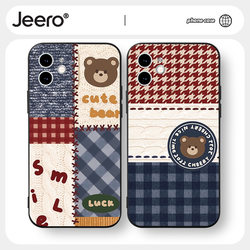 Jeero เคสไอโฟน เคสซิลิโคนนุ่มกันกระแทกน่ารักตลก เคสโทรศัพท์ Compatible for iPhone 16 15 14 13 12 11 Pro Max SE 2020 X XR XS 8 7 6 6S Plus พลัส HFF2355